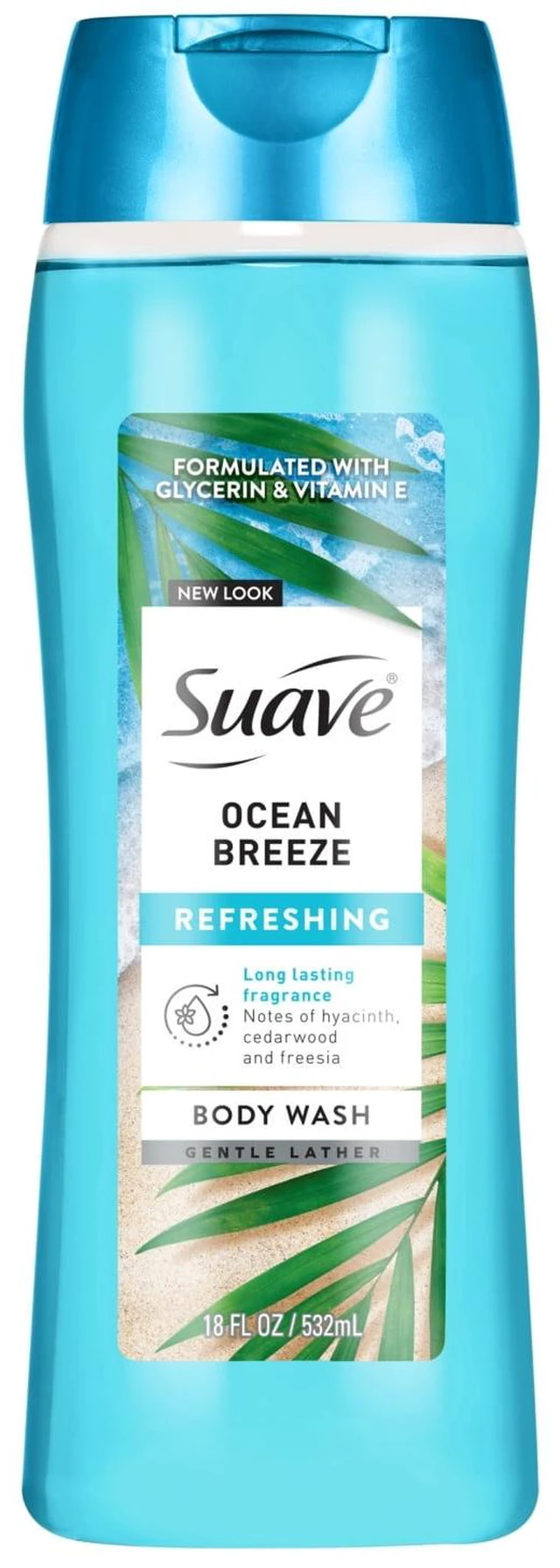Main image of Suave Ocean Breeze Moisturizing Body Wash with Glycerin and Vitamin E, 18 Fl Oz