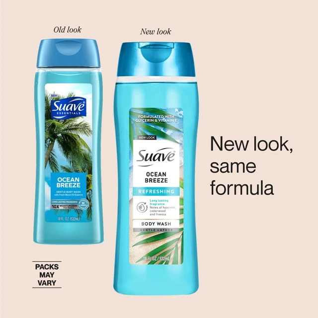 Alt view image 6 of 6 - Suave Ocean Breeze Moisturizing Body Wash with Glycerin and Vitamin E, 18 Fl Oz