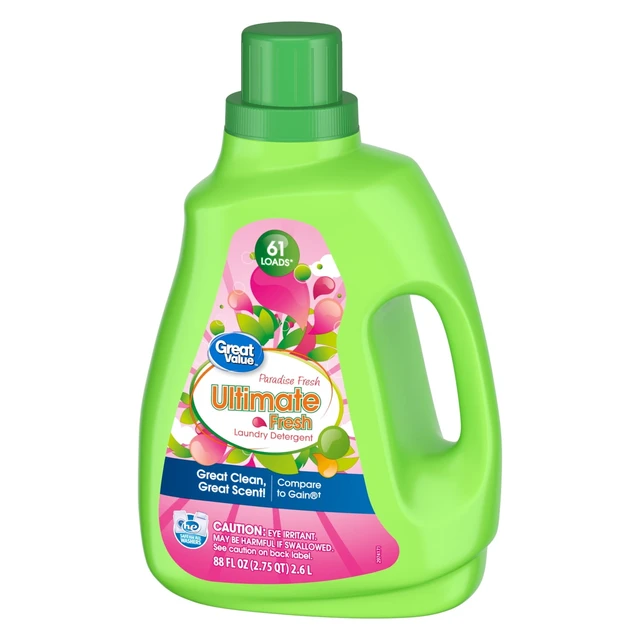 Alt view image 4 of 6 - Great Value Ultimate Fresh Laundry Detergent, Paradise Fresh, 88 fl oz