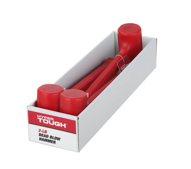 Alt view image 3 of 6 - Hyper Tough 2 lb Non-Marring Dead Blow Hammer with Poly Face and Non-Slip Handle
