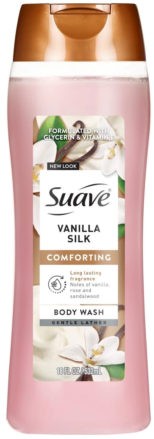 Main image of Suave Vanilla Silk Moisturizing Body Wash with Glycerin and Vitamin E, 18 FL OZ