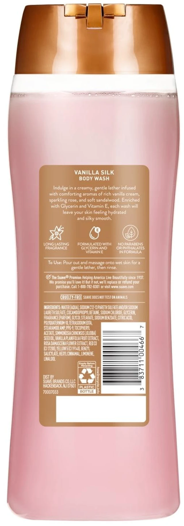 Alt view image 6 of 6 - Suave Vanilla Silk Moisturizing Body Wash with Glycerin and Vitamin E, 18 FL OZ