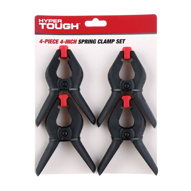 Alt view image 3 of 6 - Hyper Tough 4-Piece 4-Inch Spring Clamp Set