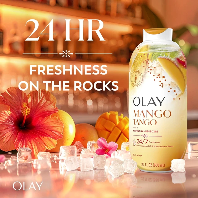 Alt view image 3 of 6 - Olay Mango Tango Body Wash with Vitamin B3 and Antioxidant Blend, Mango and Hibiscus Notes, 22oz