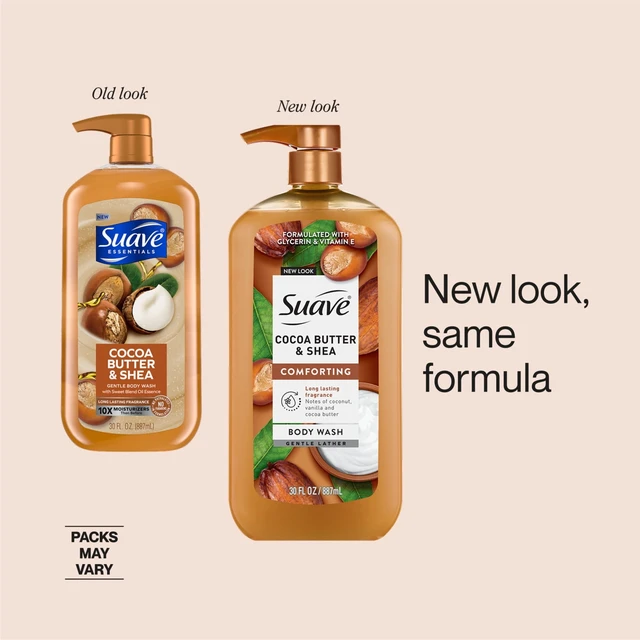 Alt view image 4 of 6 - Suave Cocoa Butter + Shea Moisturizing Body Wash with Glycerin & Vitamin E, 30 Fl Oz Pump