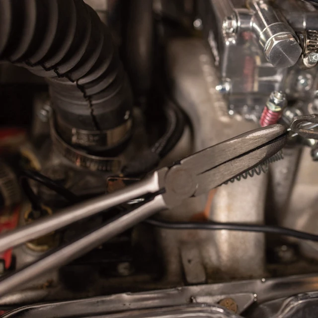 Alt view image 4 of 6 - Hyper Tough 11in 45-Degree Long Nose Plier with Ergonomic Soft Grip Handles