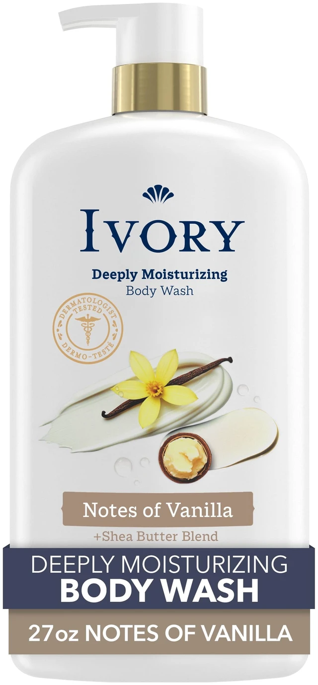 Main image of Ivory Deeply Moisturizing Body Wash, Vanilla Scent, 27 fl oz