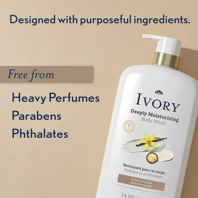 Alt view image 4 of 5 - Ivory Deeply Moisturizing Body Wash, Vanilla Scent, 27 fl oz