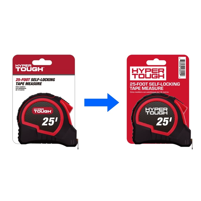 Alt view image 2 of 7 - Hyper Tough 25ft Self Lock Steel Tape Measure