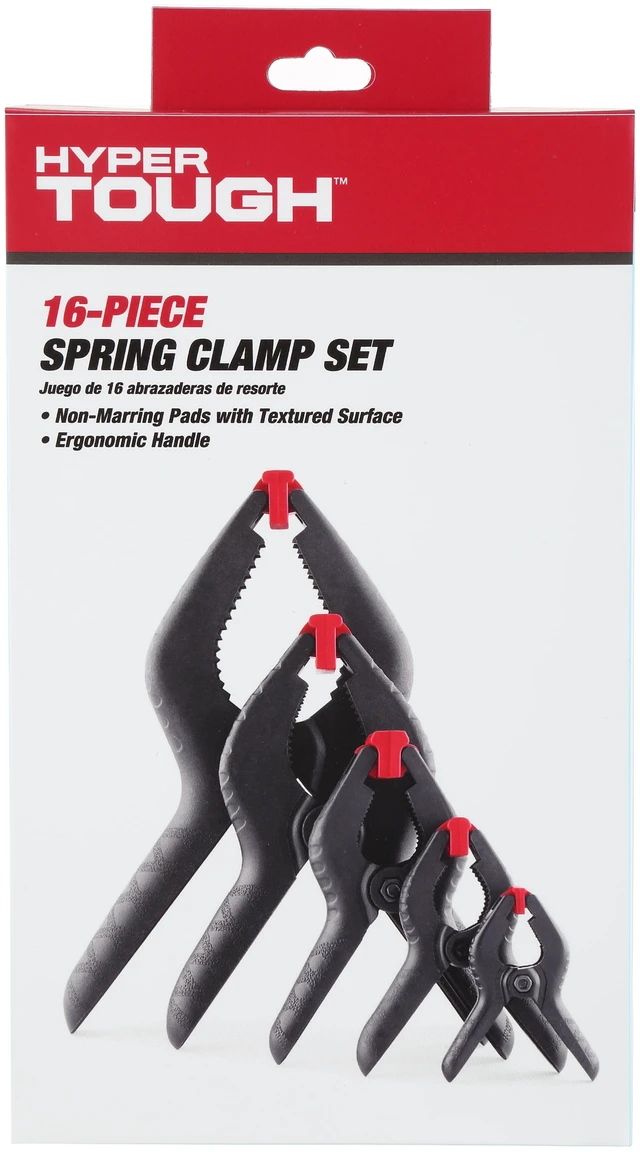 Alt view image 5 of 6 - Hyper Tough TG60600C 16-Piece Assorted Spring Clamp Set