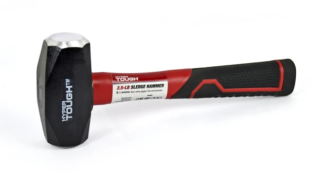 Main image of Hyper Tough 2.5lb Small Sledge Hammer Fiberglass Handle with Comfort Grip