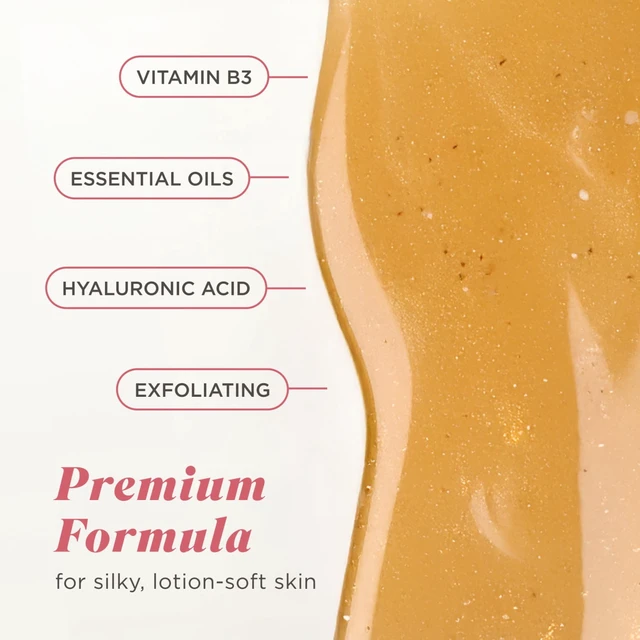 Alt view image 3 of 6 - Caress Shea Butter & Brown Sugar Body Wash with Hyaluronic Acid, Exfoliating & Moisturizing, 30oz