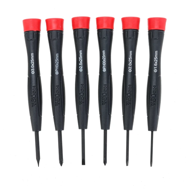 Alt view image 4 of 6 - Hyper Tough TS85150N 6-Piece Precision Screwdriver Set with Multiple Tips and Storage Case