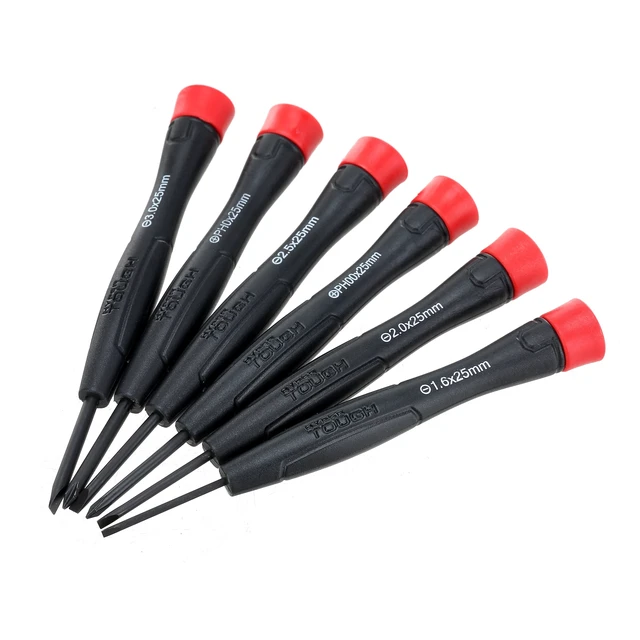 Alt view image 3 of 6 - Hyper Tough TS85150N 6-Piece Precision Screwdriver Set with Multiple Tips and Storage Case