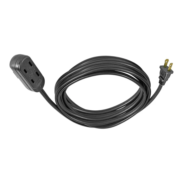 Alt view image 4 of 6 - Hyper Tough 12Ft 16AWG 2-Prong Black Indoor Extension Cord, 125V13A