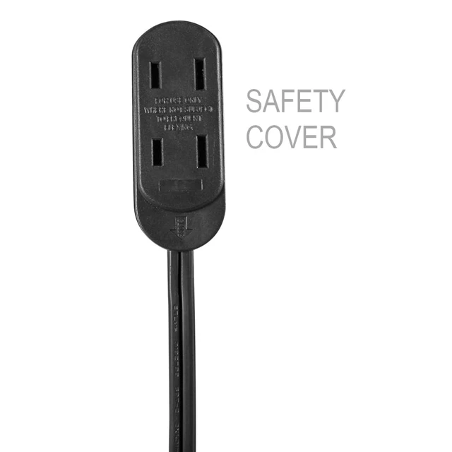 Alt view image 6 of 6 - Hyper Tough 12Ft 16AWG 2-Prong Black Indoor Extension Cord, 125V13A