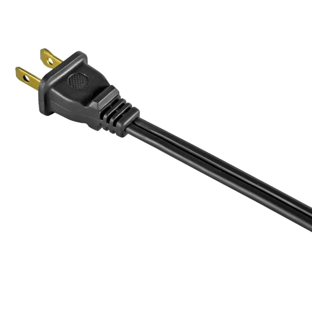 Alt view image 2 of 6 - Hyper Tough 12Ft 16AWG 2-Prong Black Indoor Extension Cord, 125V13A