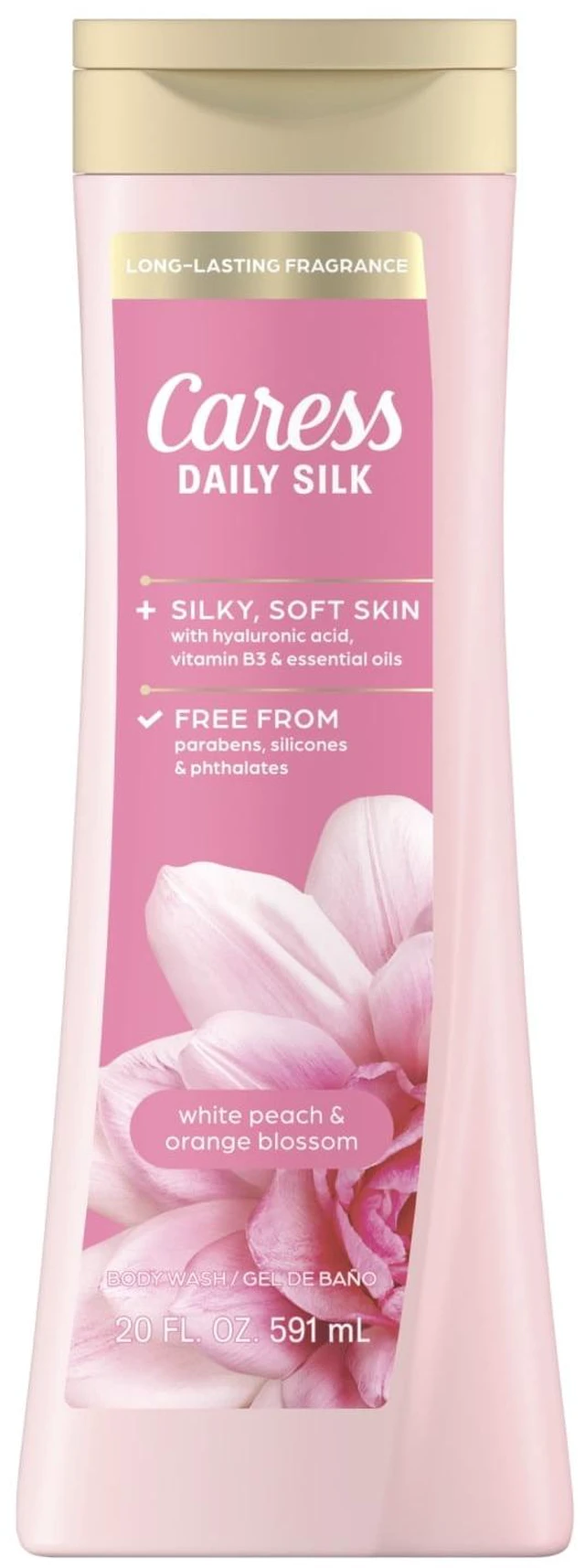 Main image of Caress Daily Silk Body Wash Moisturizing Body Soap with Hyaluronic Acid and Vitamin B3, 20oz