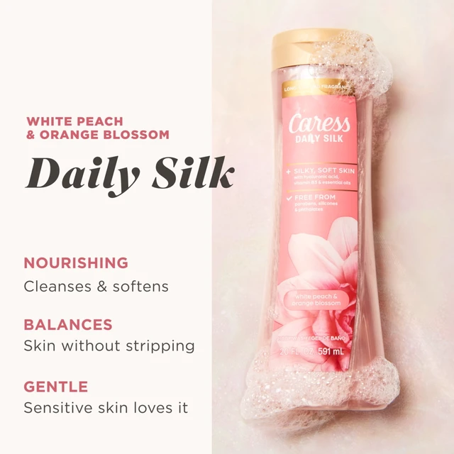 Alt view image 2 of 5 - Caress Daily Silk Body Wash Moisturizing Body Soap with Hyaluronic Acid and Vitamin B3, 20oz
