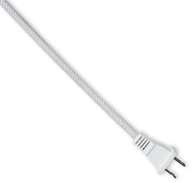 Alt view image 2 of 6 - Hyper Tough 10ft 3-Outlet White Braided 2-Prong Indoor Extension Cord