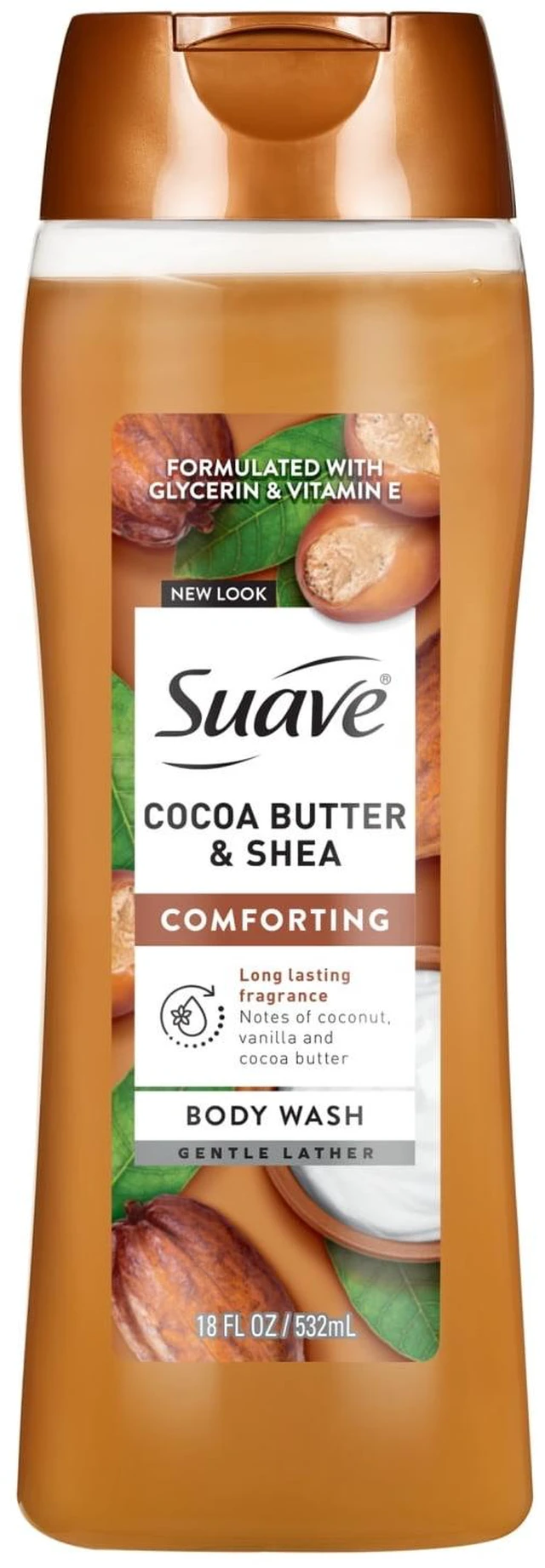 Main image of Suave Cocoa Butter + Shea Moisturizing Body Wash with Glycerin & Vitamin E, 18FL OZ