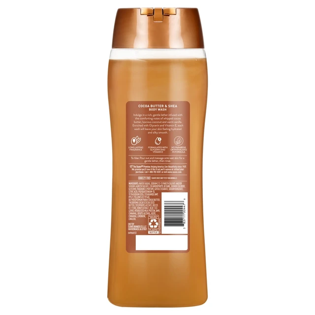 Alt view image 6 of 6 - Suave Cocoa Butter + Shea Moisturizing Body Wash with Glycerin & Vitamin E, 18FL OZ