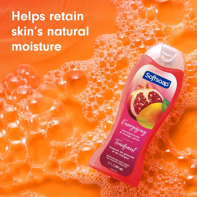 Alt view image 5 of 6 - Softsoap Energizing Moisturizing Body Wash, Pomegranate and Mango Spritz Scent, 20floz