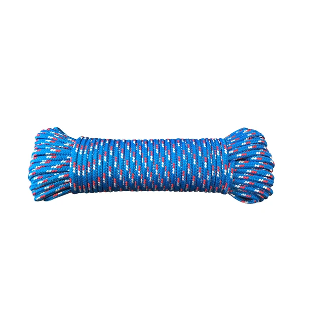Alt view image 4 of 6 - Hyper Tough 1/4" x 100' Polypropylene Diamond Braided Rope, Blue, 1 Each