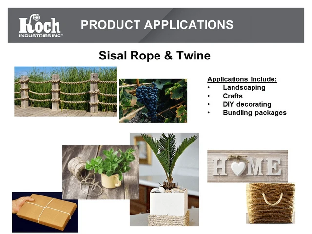 Alt view image 2 of 6 - Hyper Tough Sisal Twisted Rope, 1/4in x 100ft, Natural, 1 Each