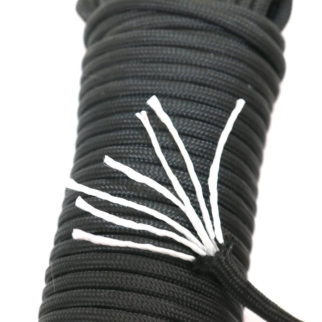 Alt view image 5 of 5 - Hyper Tough 5/32in x 50ft 550 Paracord Black