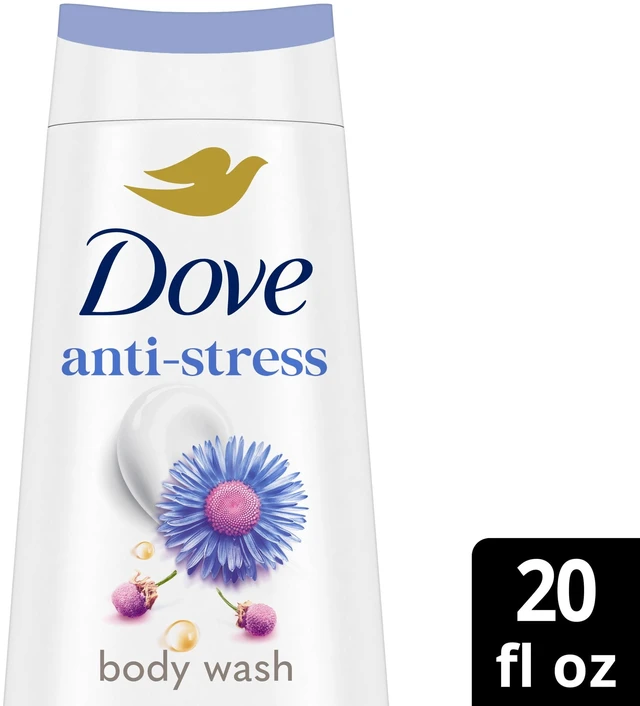 Alt view image 5 of 6 - Dove Body Wash 24hr Lotion-Soft Skin Anti-Stress Blue Chamomile & Oat Milk Moisturizing Skin Cleanser No Sulfates No Parabens 20 fl oz