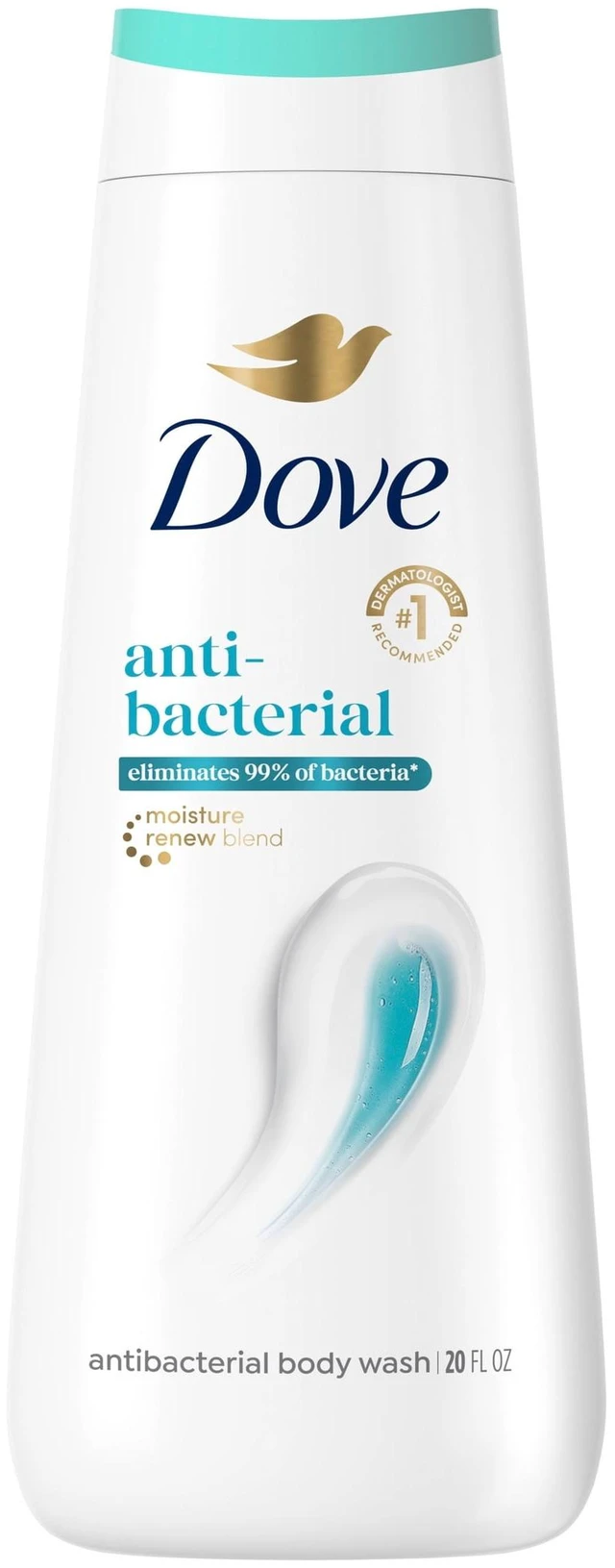 Main image of Dove Antibacterial Body Wash for All Skin Types, Protects from Dryness, 20fl oz