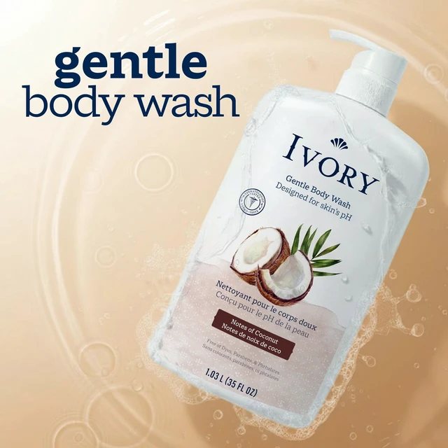 Alt view image 6 of 6 - Ivory Body Wash 35fl oz, Mild and Gentle, Coconut Scent, for All Skin Types