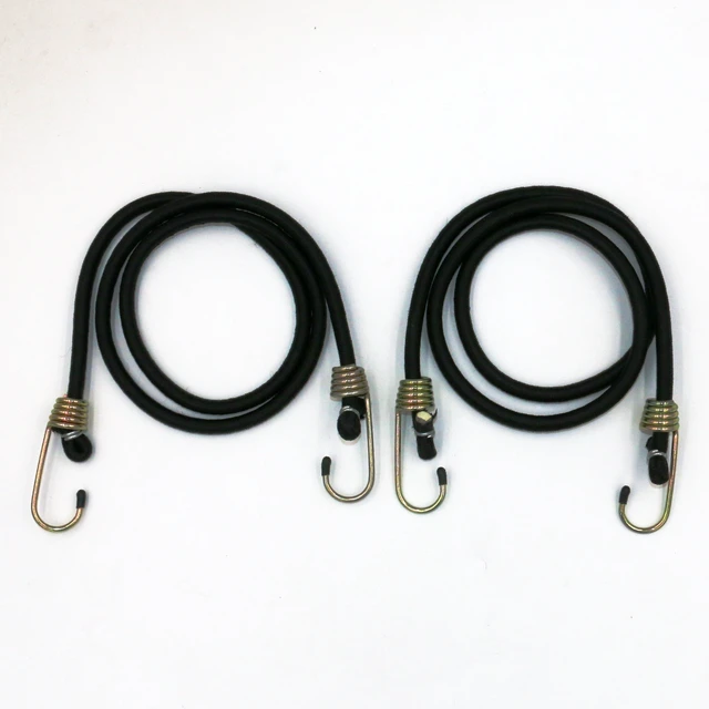 Alt view image 2 of 5 - Hyper Tough 48-Inch Heavy Duty Black Rubber Bungee Cords (2-Pack)