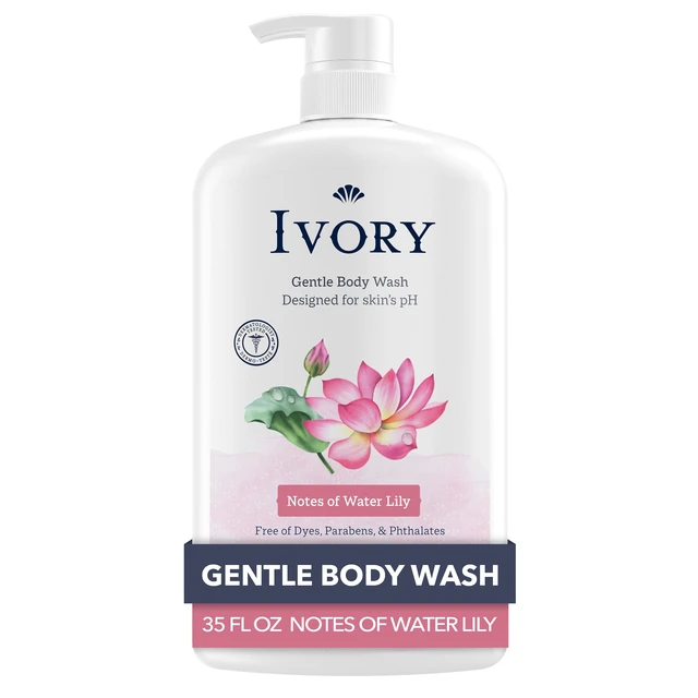 Main image of Ivory Body Wash Mild & Gentle Water Lily Scent 35fl oz