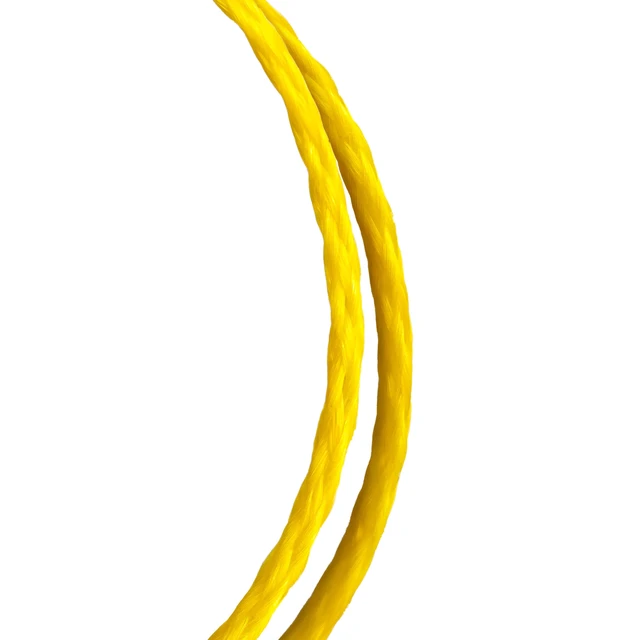 Alt view image 2 of 6 - Hyper Tough DF4100W-HT Polypropylene Hollow Braid Rope Yellow 1/4"x100' 1-Pack