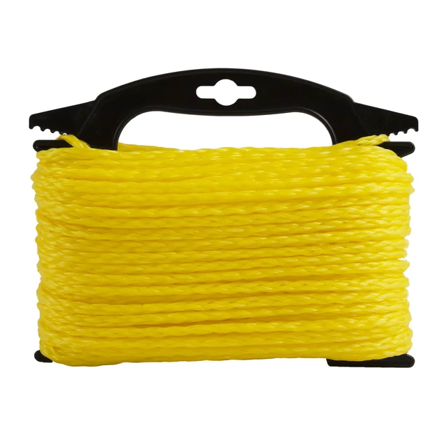 Alt view image 3 of 6 - Hyper Tough DF4100W-HT Polypropylene Hollow Braid Rope Yellow 1/4"x100' 1-Pack