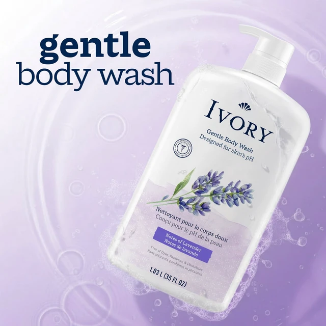 Alt view image 2 of 5 - Ivory Body Wash, 35 fl oz, Mild & Gentle, Lavender Scent, for All Skin Types