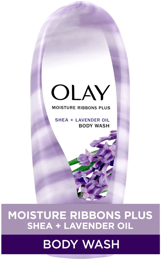 Main image of Olay Moisture Ribbons Plus Shea and Lavender Oil Body Wash, 18 fl oz