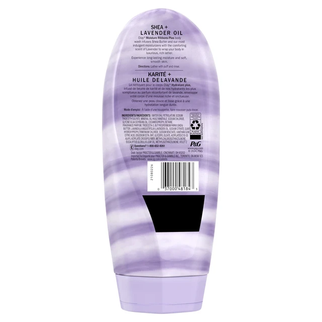 Alt view image 2 of 6 - Olay Moisture Ribbons Plus Shea and Lavender Oil Body Wash, 18 fl oz