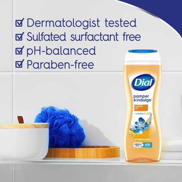 Alt view image 3 of 6 - Dial Pamper & Indulge Body Wash with Marula Oil, Gentle on All Skin Types, 16 fl oz
