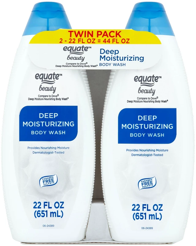 Main image of Equate Beauty Deep Moisturizing Body Wash, 22 fl oz, 2 Pack