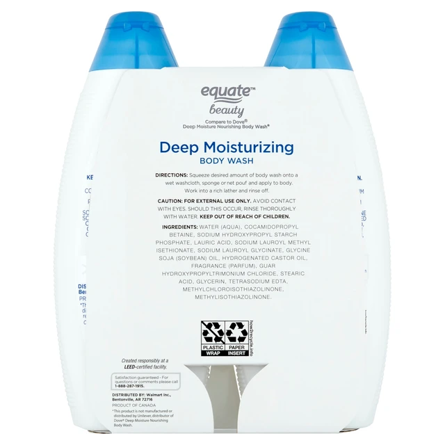 Alt view image 3 of 7 - Equate Beauty Deep Moisturizing Body Wash, 22 fl oz, 2 Pack