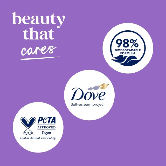 Alt view image 6 of 6 - Dove Body Wash Relax Lavender Oil & Chamomile, 24hr Lotion-Soft Skin Moisturizing Cleanser, No Sulfates No Parabens, 20 fl oz