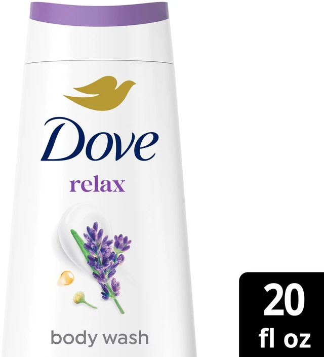 Alt view image 5 of 6 - Dove Body Wash Relax Lavender Oil & Chamomile, 24hr Lotion-Soft Skin Moisturizing Cleanser, No Sulfates No Parabens, 20 fl oz