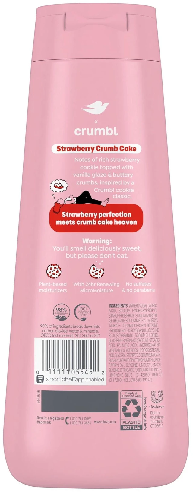 Alt view image 3 of 5 - Dove Body Wash Strawberry Cookie 20fl oz