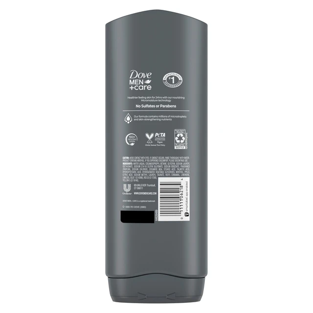 Alt view image 4 of 6 - Dove Men+Care Refreshing Extra Fresh Body and Face Wash, 24-Hour Nourishing Micromoisture Technology, 18 fl oz