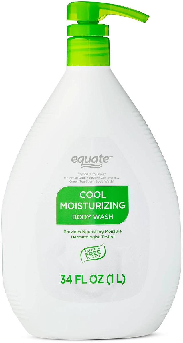 Main image of Equate Cool Moisturizing Body Wash Pump Bottle, 34fl oz
