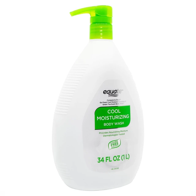 Alt view image 3 of 6 - Equate Cool Moisturizing Body Wash Pump Bottle, 34fl oz