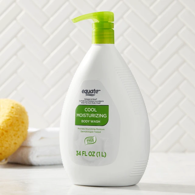 Alt view image 2 of 6 - Equate Cool Moisturizing Body Wash Pump Bottle, 34fl oz
